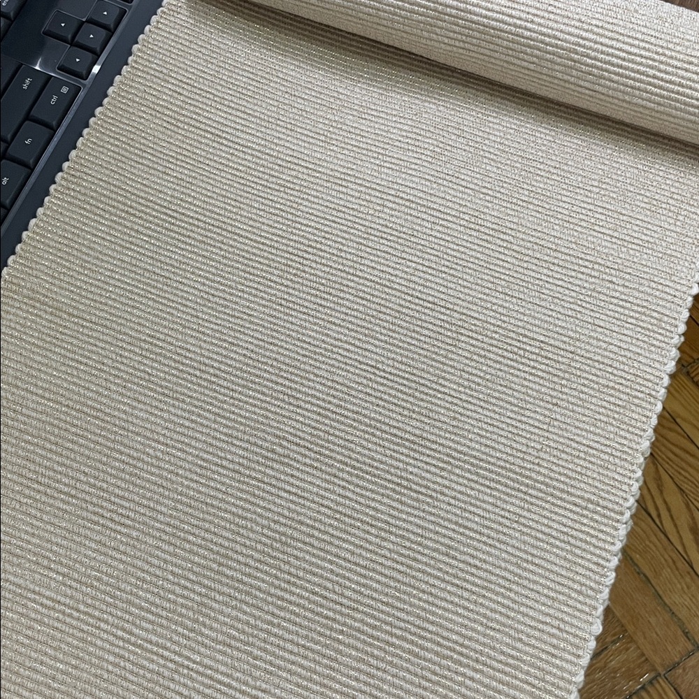 Riviera Cotton Table Runner 14x90 in Natural & Champagne - NEW - Picture 4 of 7